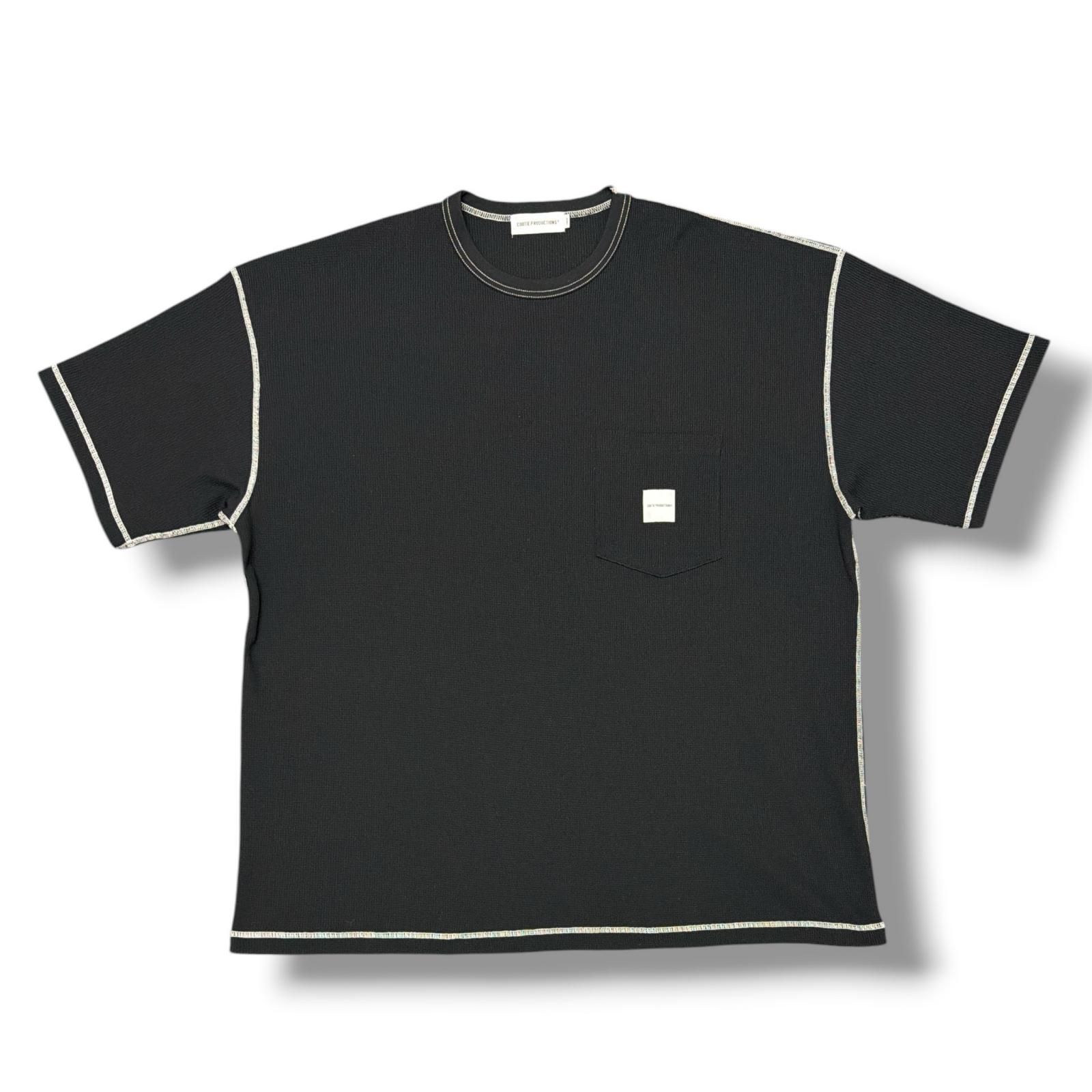 COOTIE PRODUCTIONS 25SS T/C Waffle Error Fit S/S Tee ワッフルエラーフィットTシャツ 半袖カットソー クーティープロダクションズ CTE-25S331 ブラック L (5807M)