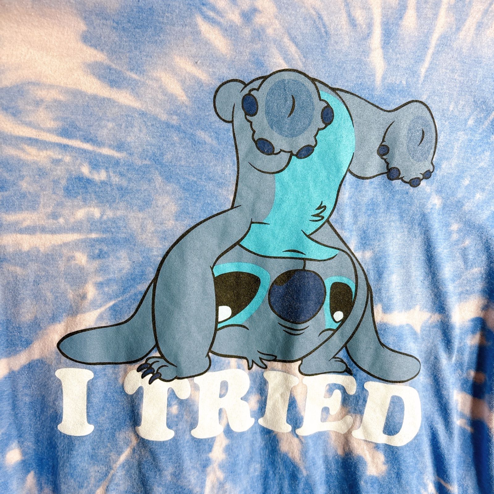 キャラクター】T-shirt STITCH スティッチ I TRIED タイダイ