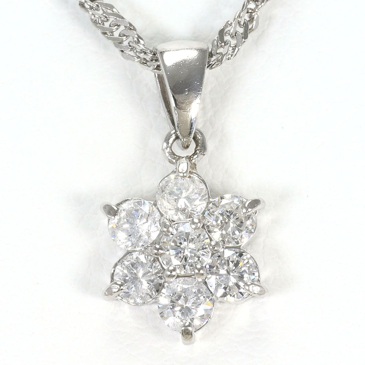 PT900/プラチナ PT850/プラチナ ネックレス ダイヤモンド 0.50ct 総重量約3.5g 約40cm