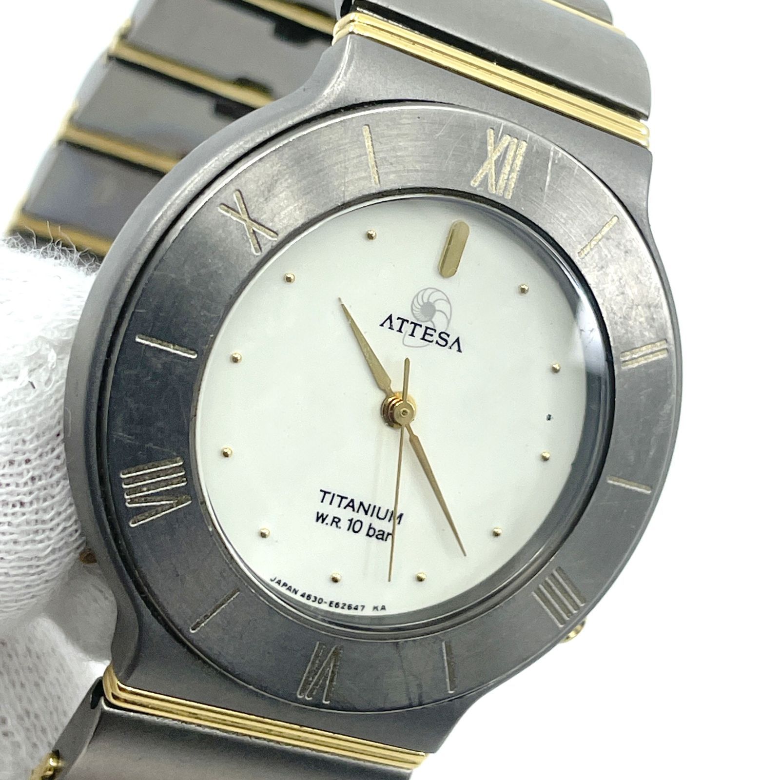 動作未確認 CITIZEN シチズン ATTESA アテッサ 4630-E61201 ホワイト 3 