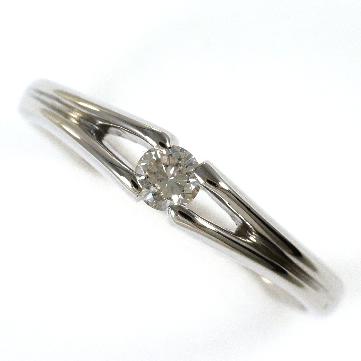 PT900/プラチナ リング・指輪 12号 ダイヤモンド 0.15ct 総重量約3.1g