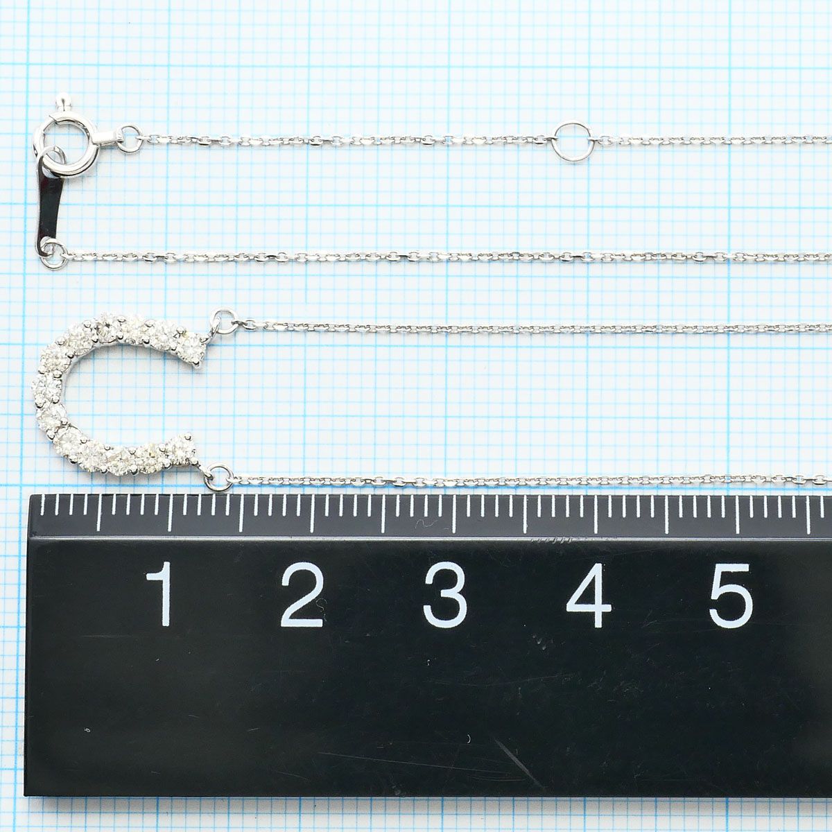 K18WG ネックレス ダイヤモンド 0.50ct 総重量約2.2g 約41cm - メルカリ
