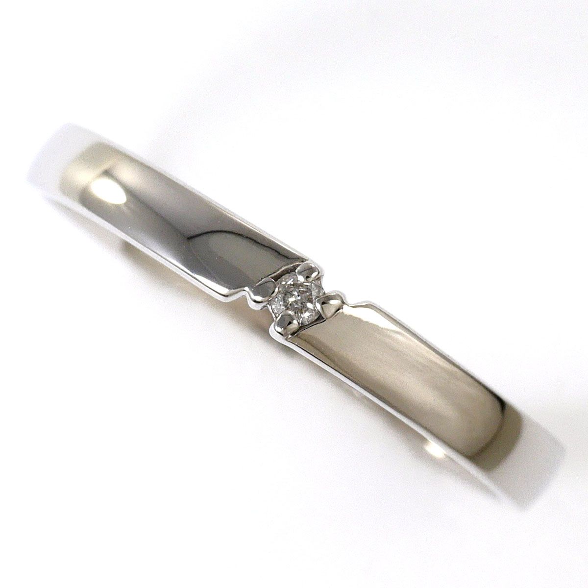 K10WG リング・指輪 11.5号 ダイヤモンド 0.02ct 総重量約1.5g