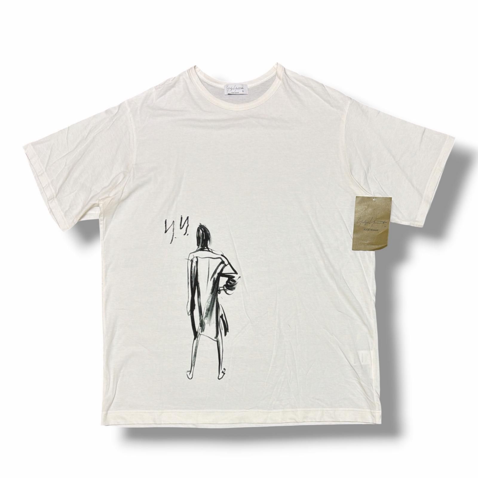 参考上代28600円 未使用 Yohji Yamamoto 25SS SINGLE JERSEY PRINT