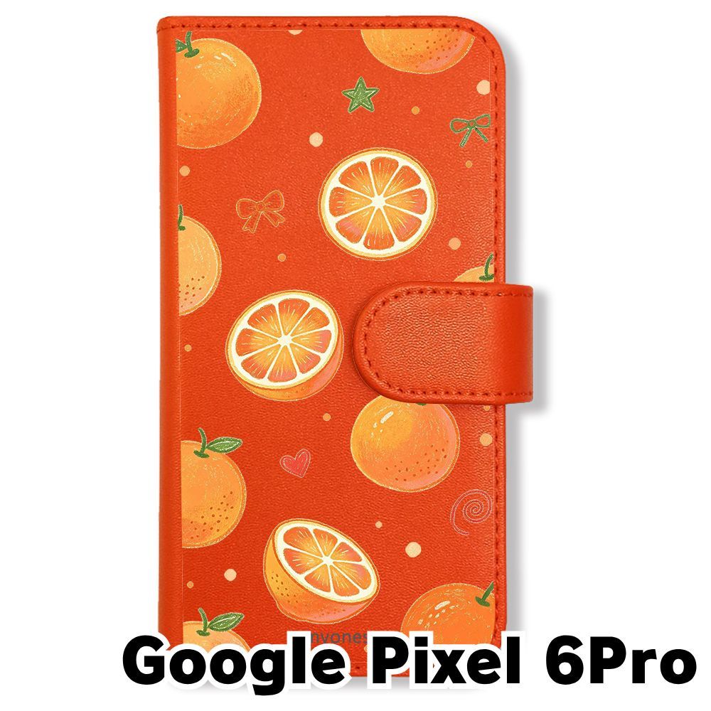 新品未使用】 Google Pixel 6 Pro 手帳型スマホ ケース (色：オレンジ
