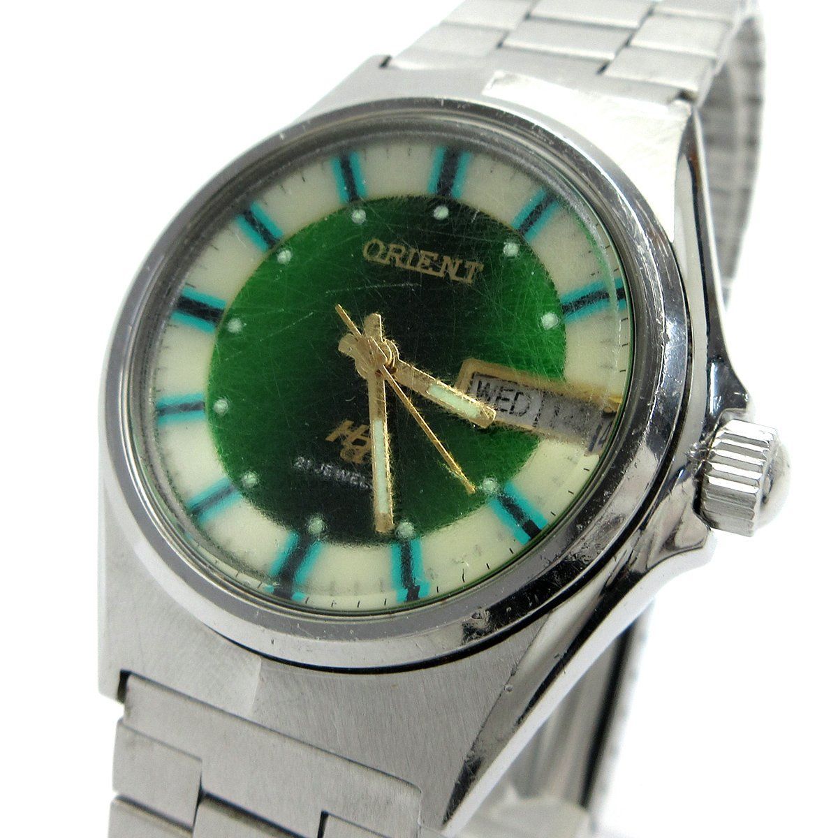 オリエント ハイエース オートマチック メンズ 21石 グリーン IT489160-6A 時計 ORIENT HA 自動巻き
