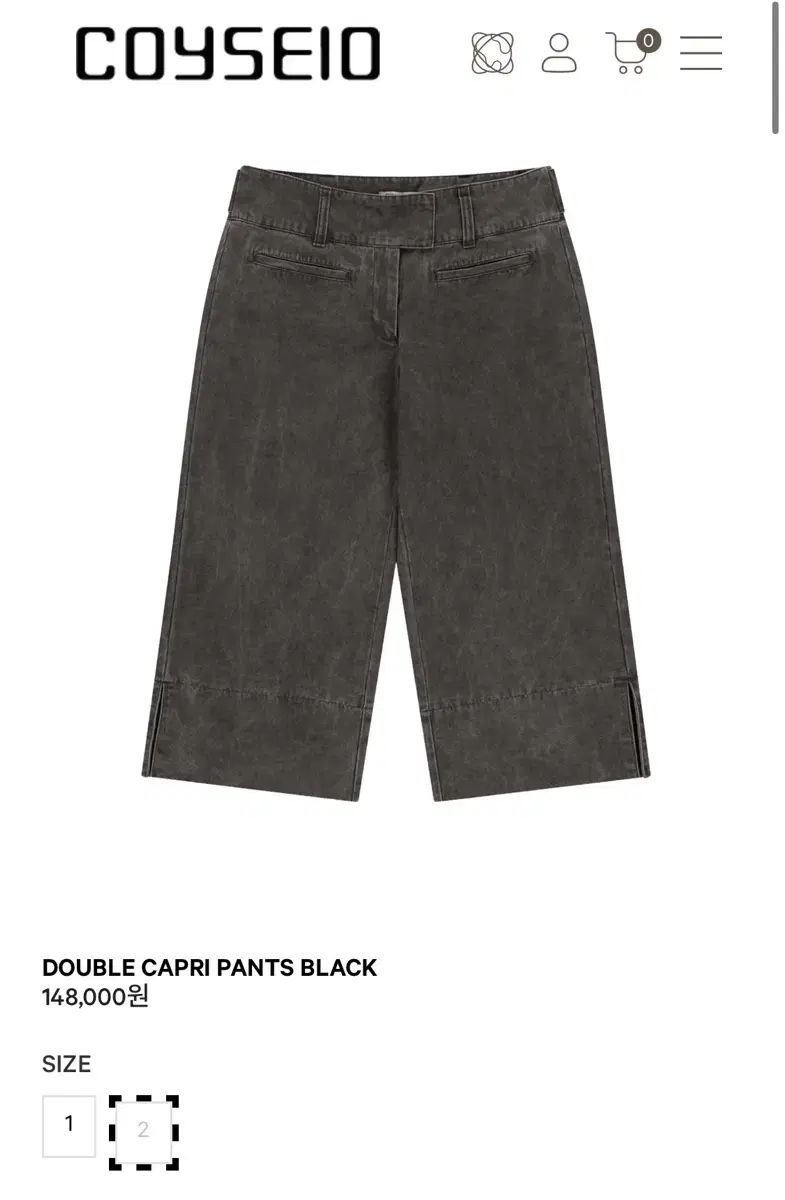 ISSEY MIYAKE イッセイミヤケ DOUBLE CAPRI PANTS BLACK 2 サイズ