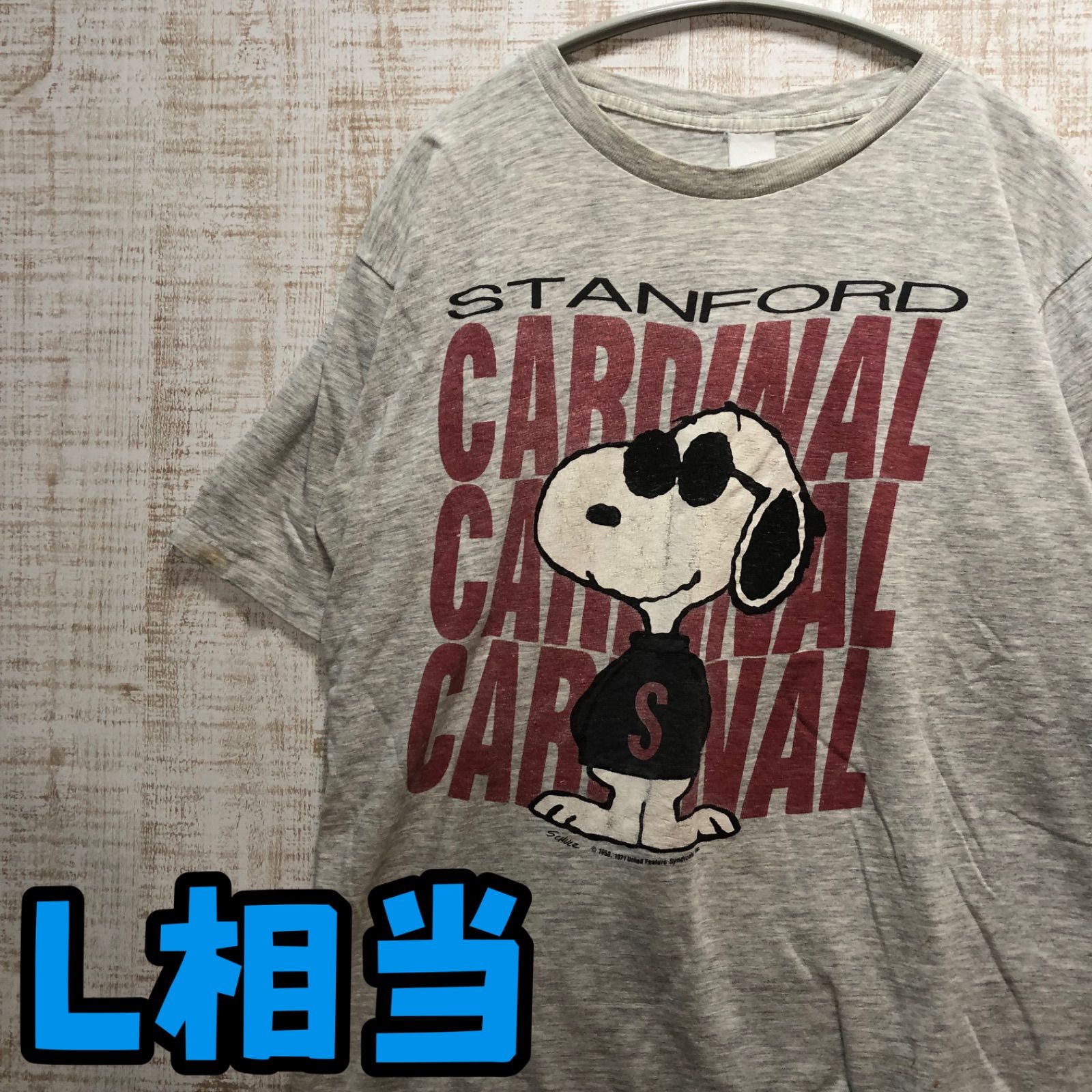 T8607 PEANUTS スヌーピー　70's Tシャツ キャラクター