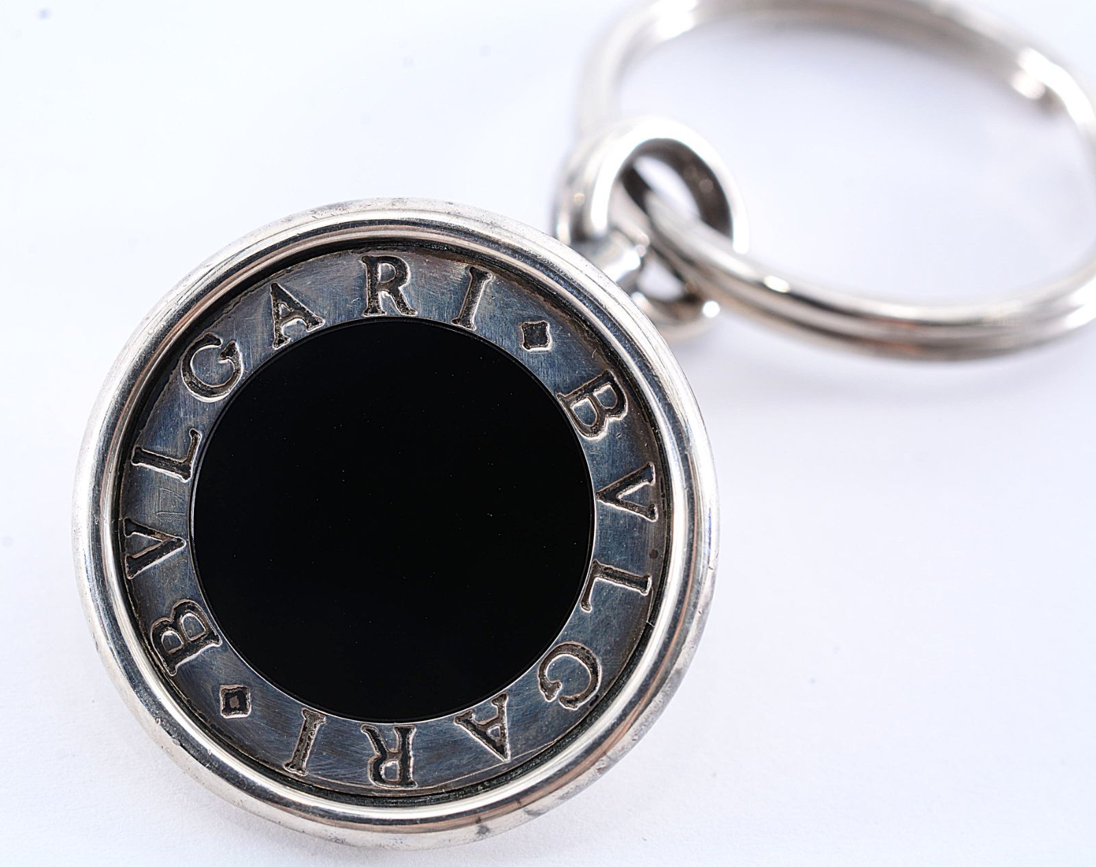BVLGARI ブルガリ キーリング オニキス SV925 シルバー 銀 ブラック 黒