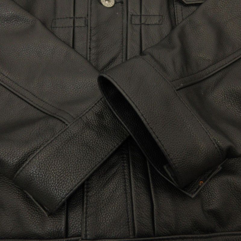 HOUSTON ブラックレザージャケット 42R 姫路東店】 中古 HOUSTON | ヒューストン レザー COW LEATHER TRACK