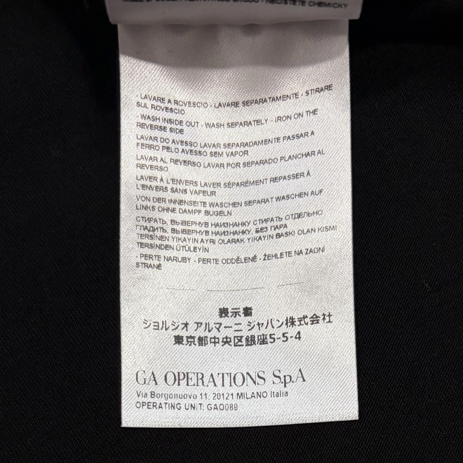 GIORGIO ARMANI/S /ブラック /半袖Tシャツ /型番RN#103723