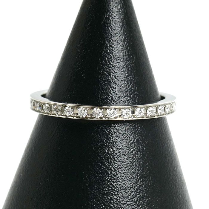 Boucheron ブシュロン Pt950プラチナ キャトルラディアント エタニティ リング・指輪 JAL00230 ダイヤモンド 8.5号 49 2.2g レディース 中古 美品