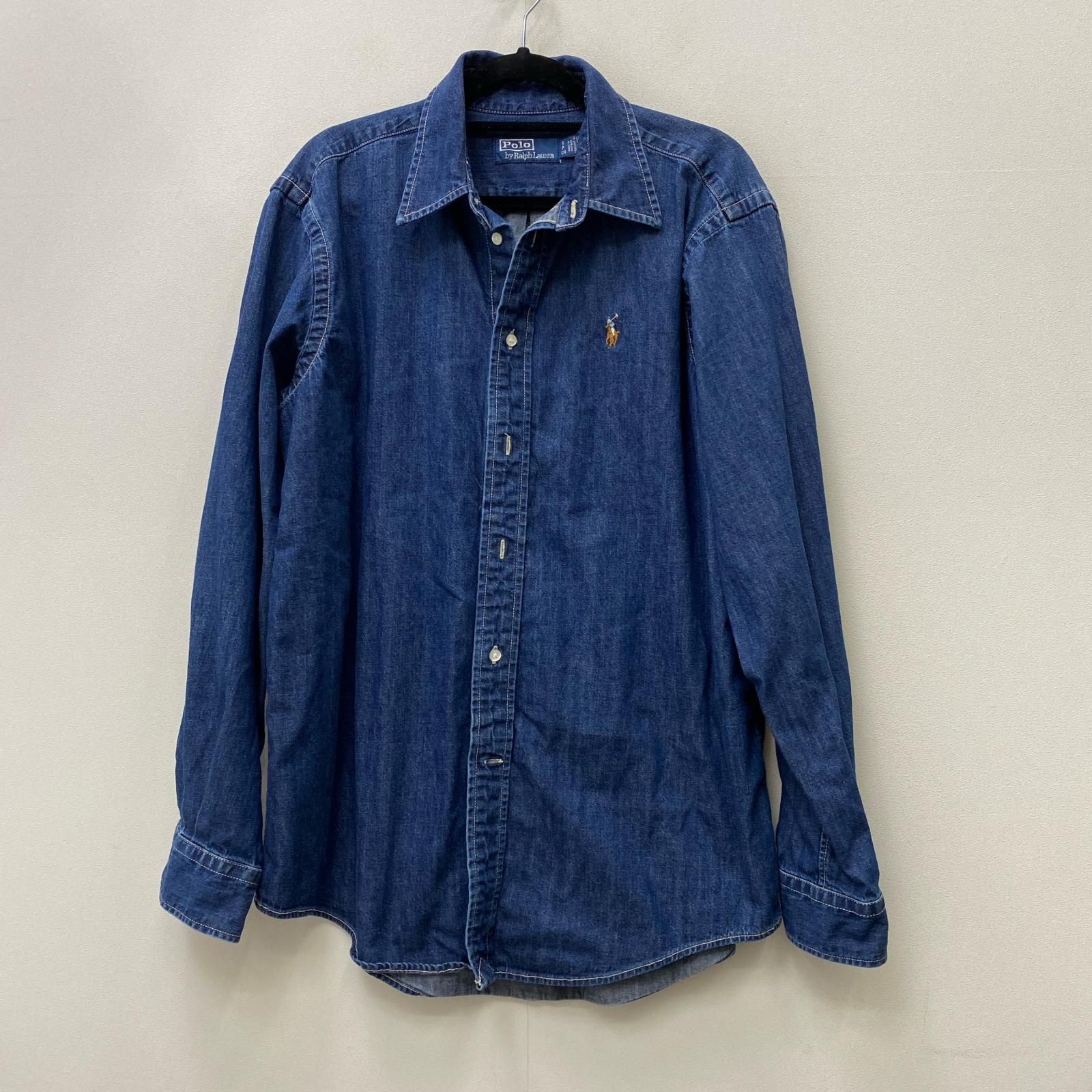 【加古川店】 中古 POLO RALPH LAUREN | ポロ・ラルフローレン その他トップス WOVEN SPORT SHIRT インディゴ サイズ：S 【101】