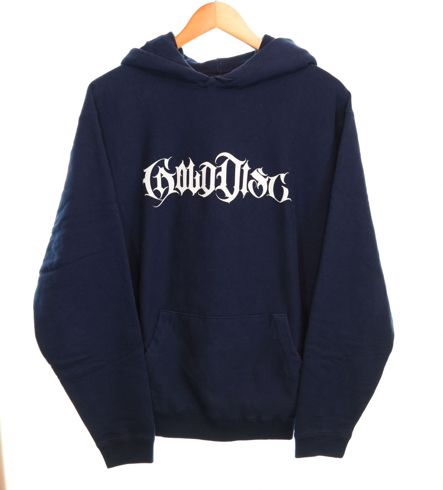 バッズプール BUDSPOOL × 1% onepercent コラボ GOLD DISC PRINT HOODIE ゴールドディスク プリント フーディー PULOVER プルオーバー XL パーカ ネイビー LLサイズ 103MT-4885