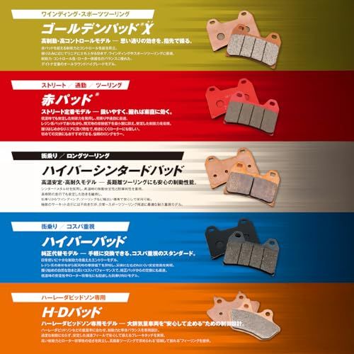 デイトナ(Daytona) バイク ブレーキパッド アクシスZ(17-21) など フロント用 ゴールデンパッドX(シンタードメタルパッド) 67456 通しNo:92ts bfbf3c40
