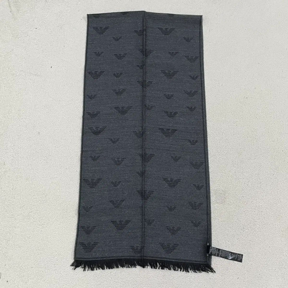 (実寸確認) EMPORIO ARMANI エンポリオアルマーニ ウールオーバ イーグル ウール スカーフ 0626