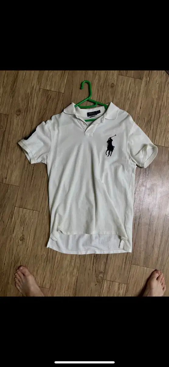 ポロ BIGポニー 白 カラーTシャツ