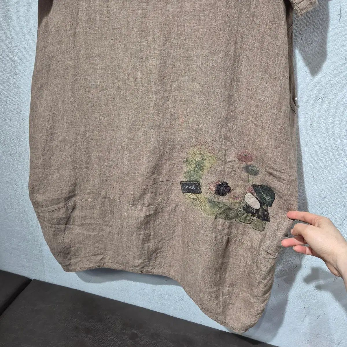ミシェルリー 刺繍 リネン ONE PIECE ミシェルリー 刺繍 リネン ONE PIECE