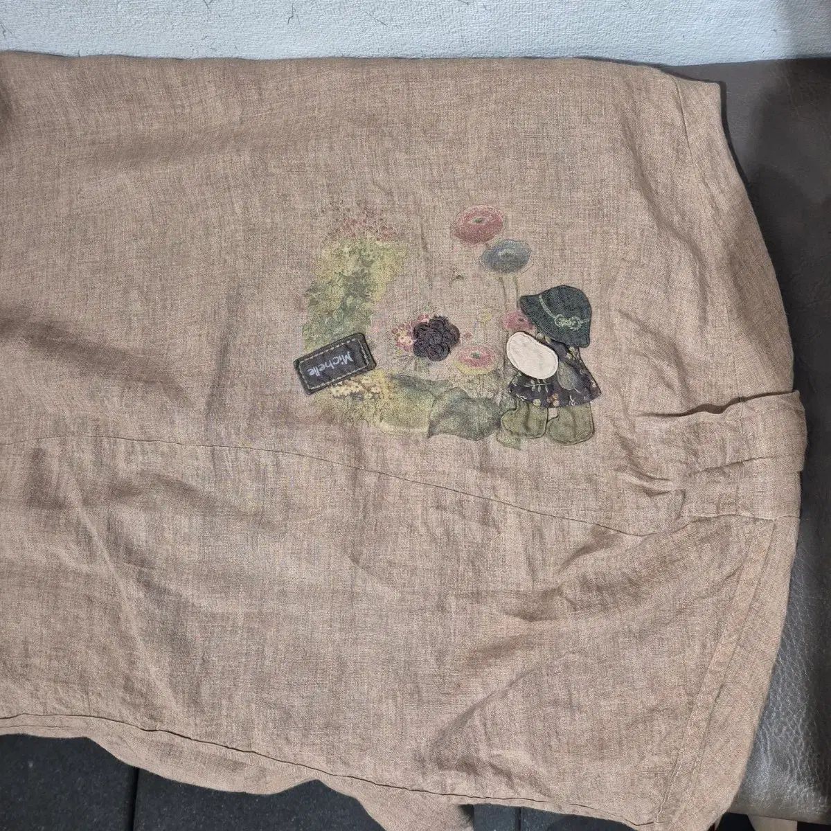 ミシェルリー 刺繍 リネン ONE PIECE ミシェルリー 刺繍 リネン ONE PIECE