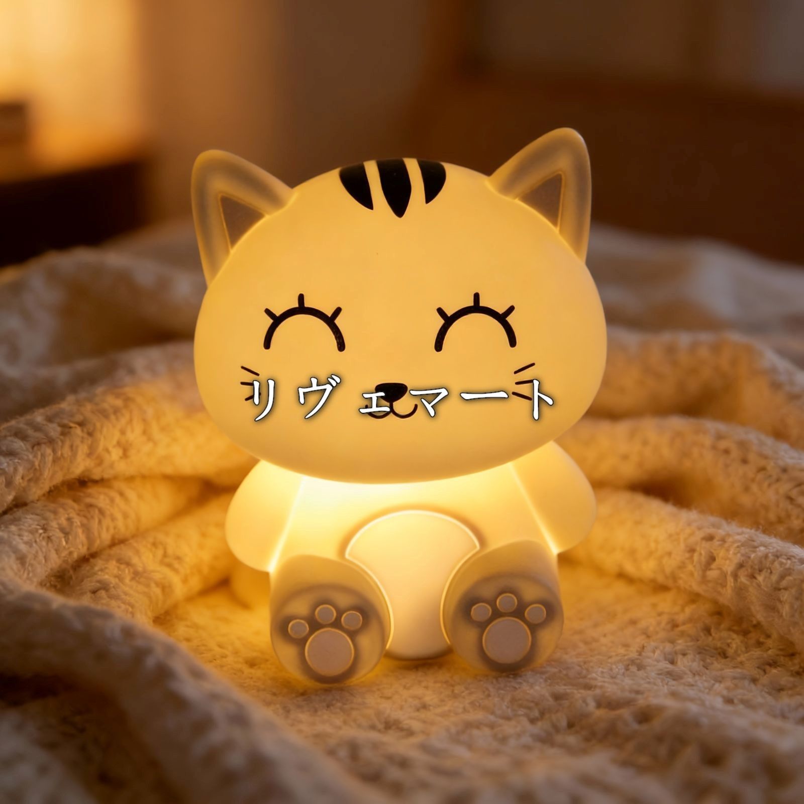 ナイトライト ベッドサイドランプ 卓上ライト オブジェ 置物 笑っているネコ ねこ 猫 間接照明 インテリア 寝室 授乳ライト テーブルライト テーブルランプ オシャレ ギフト プレゼント 誕生日 贈り物 可愛い