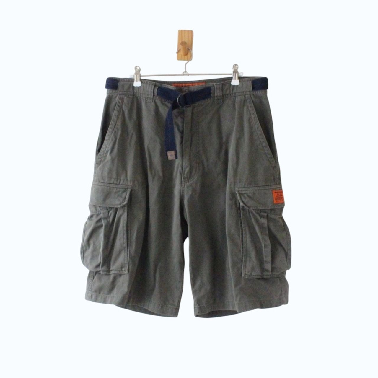 Abercrombie & Fitch アバクロ ベルト付き カーゴショーツ ODグリーン