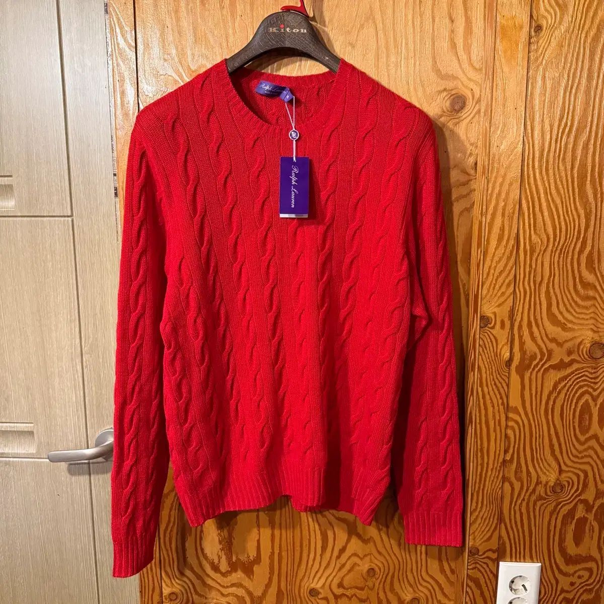 ラルフローレン パープルレーベル カシミア レッド ニット 新品
