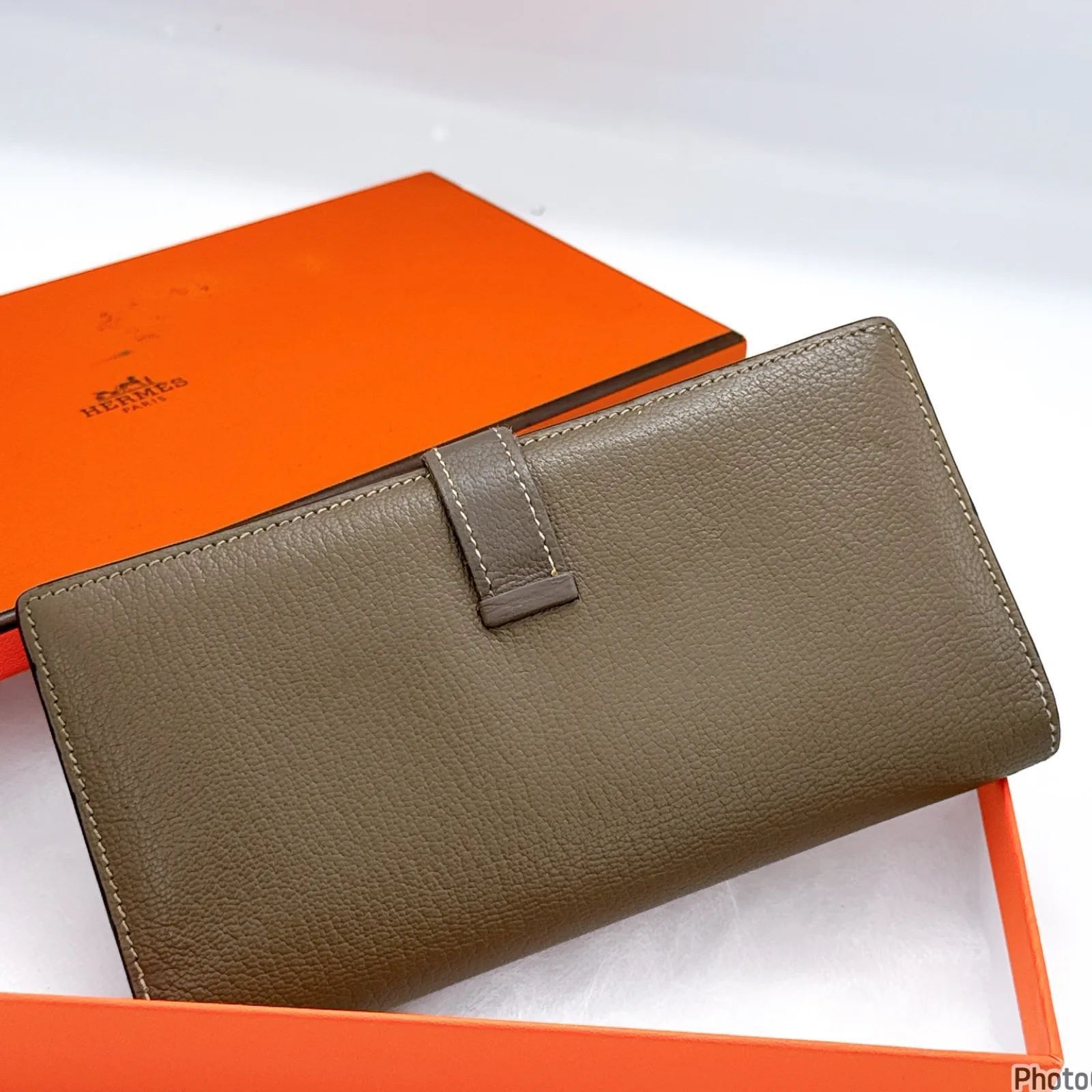 エルメス✨ベアン✨クラシック エトゥープ シェーブル シルバー金具