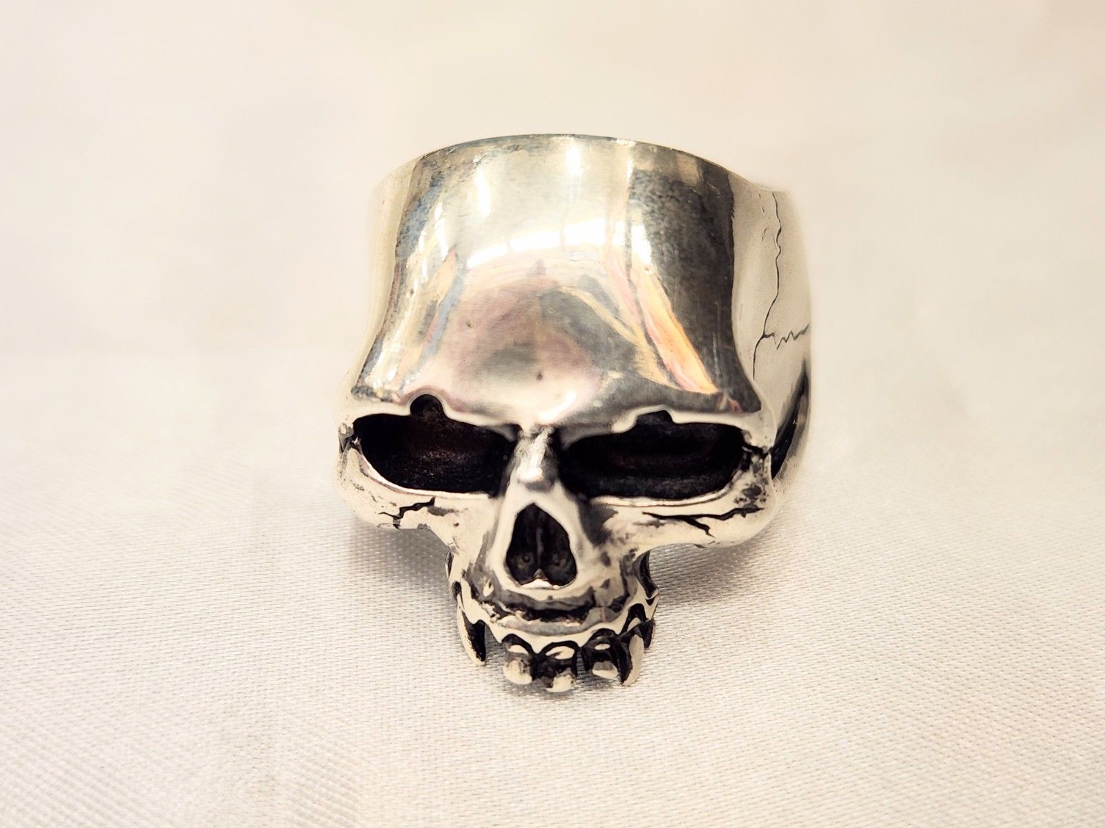 JAM HOEM MADE ジャムホームメイド シルバー SILVER スカルリング 指輪 18.4g 15号 M-2061