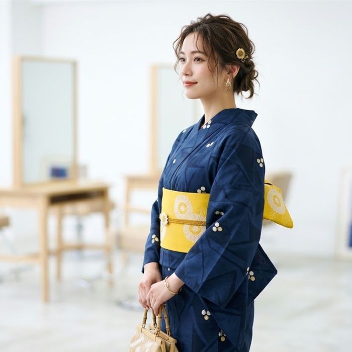 浴衣帯 黄色 平帯 品番 77584 ゆかたにぴったり ゆかた 卒業式の袴下に