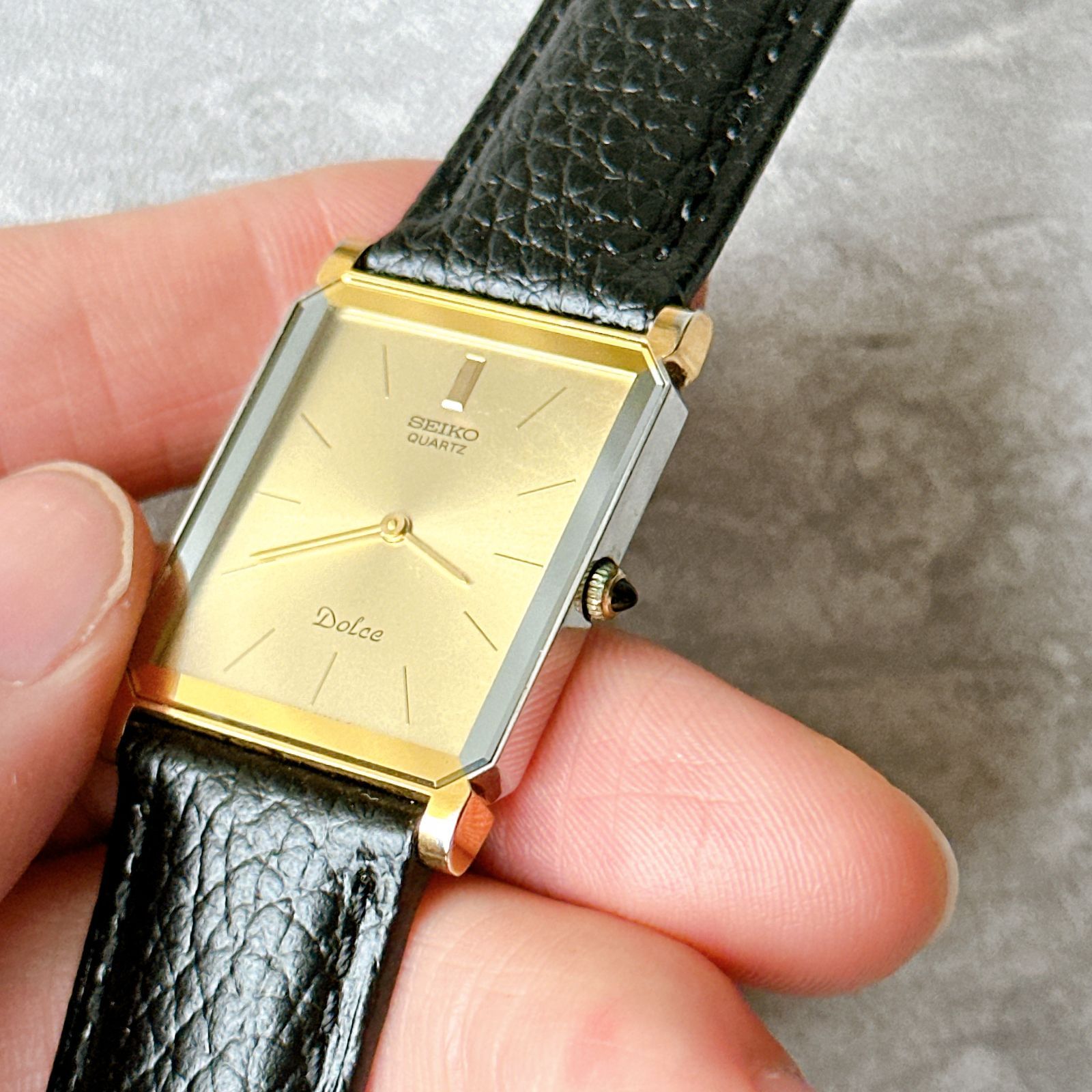 SEIKO セイコー DOLCE ドルチェ 7730-5020 クォーツ 腕時計 SEIKO DOLCE セイコードルチェ 7730-5020 ゴールド文字盤 スクエア