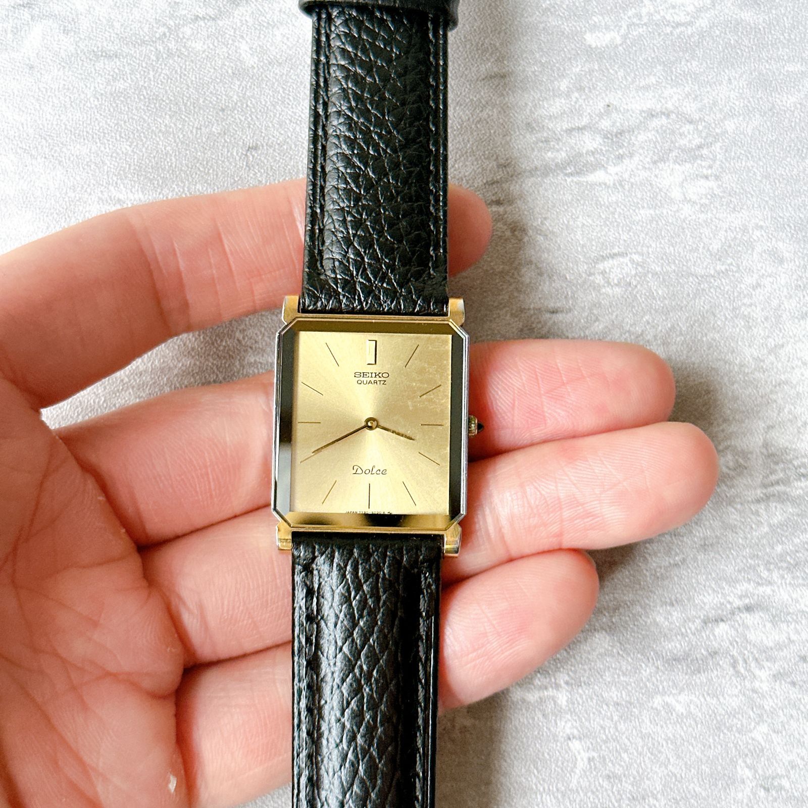 SEIKO セイコー DOLCE ドルチェ 7730-5020 クォーツ 腕時計 SEIKO DOLCE セイコードルチェ 7730-5020 ゴールド文字盤 スクエア