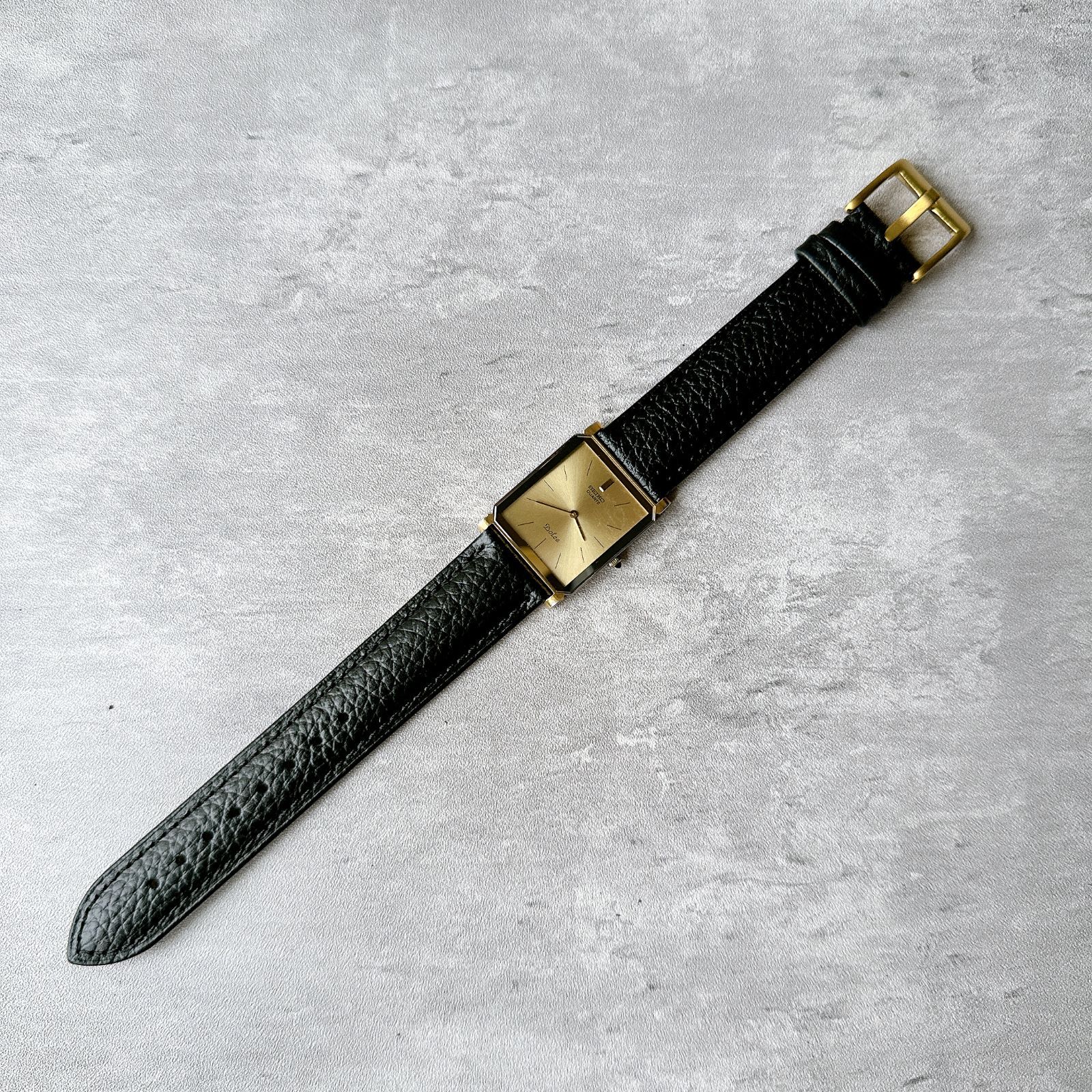 SEIKO DOLCE セイコードルチェ 7730-5020 ゴールド文字盤 スクエア