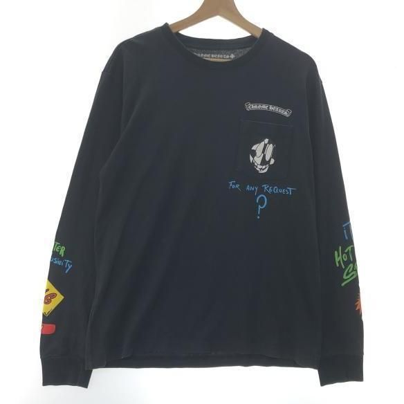 【中古】CHROME HEARTS MATTY BOY SEX RECORDS 長袖Tシャツ L ブラック クロムハーツ[10]