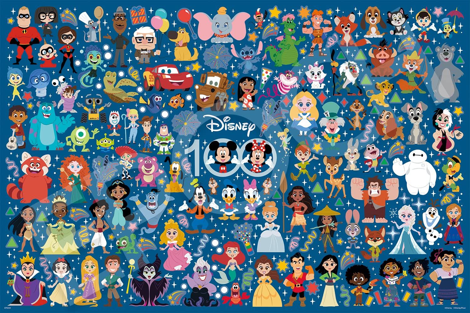 エポック社 1000ピース ジグソーパズル ディズニー CUTE CELEBRATION (キュート セレブレーション) (50×75cm) 97-701 のり付き ヘラ付き デコレーション [CUTE CELEBRATION (キュート セレブレーション)]