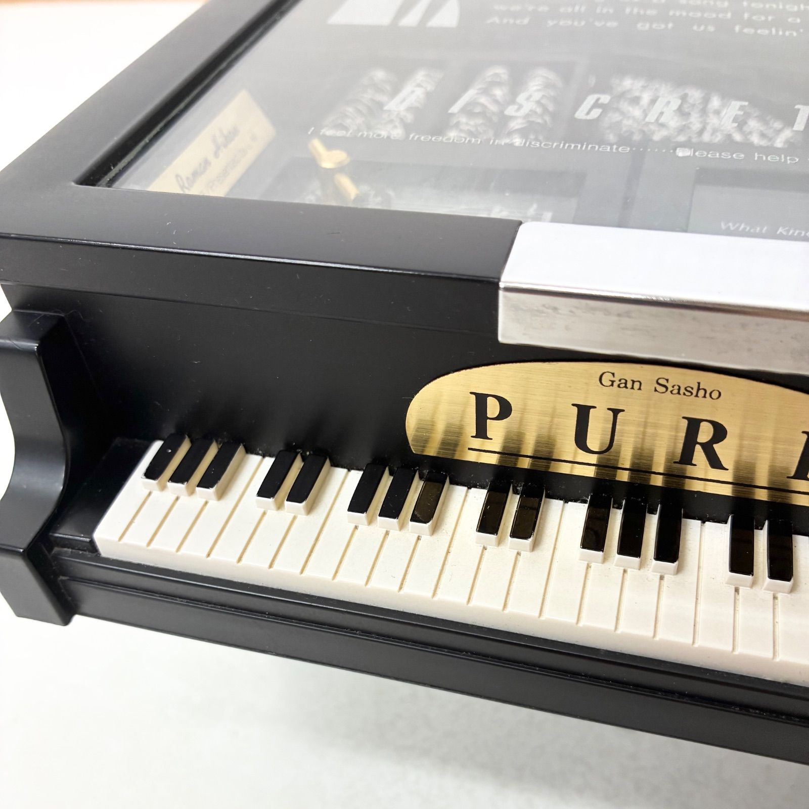 雑貨】Gan Sasho PURE/ピアノ型 アクセサリーケース オルゴール付き