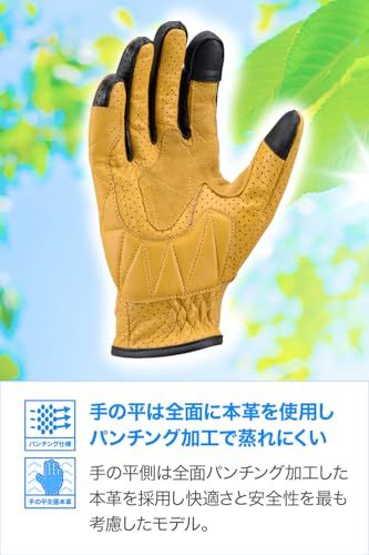 デイトナ(Daytona) バイク グローブ 夏 メッシュ スマホ対応 カウレザー パンチング スタンダードグローブ HBG-129 イエロー Lサイズ 18909as b101cf44 デイトナ(Daytona) バイク グローブ 夏 メッシュ スマホ対応 カウレザー パンチング スタンダードグローブ HBG-129 イエロー Lサイズ 18909as b101cf44