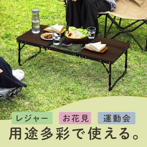 クイックキャンプ] アウトドア 折りたたみ ミニテーブル ロング 90