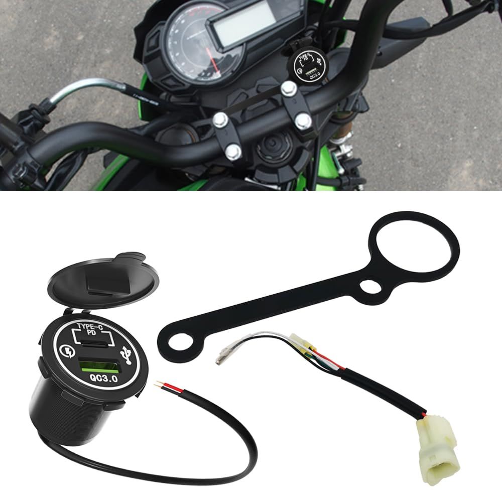 クイックチャージャー 3.0 USB電源キット 適合車種 るカワサキ Z125 PRO 全車種as 3d868530
