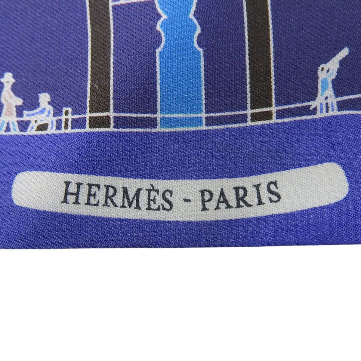 HERMES(エルメス) Les Folies du Ciel 大空の狂気 ツイリー ブルー青