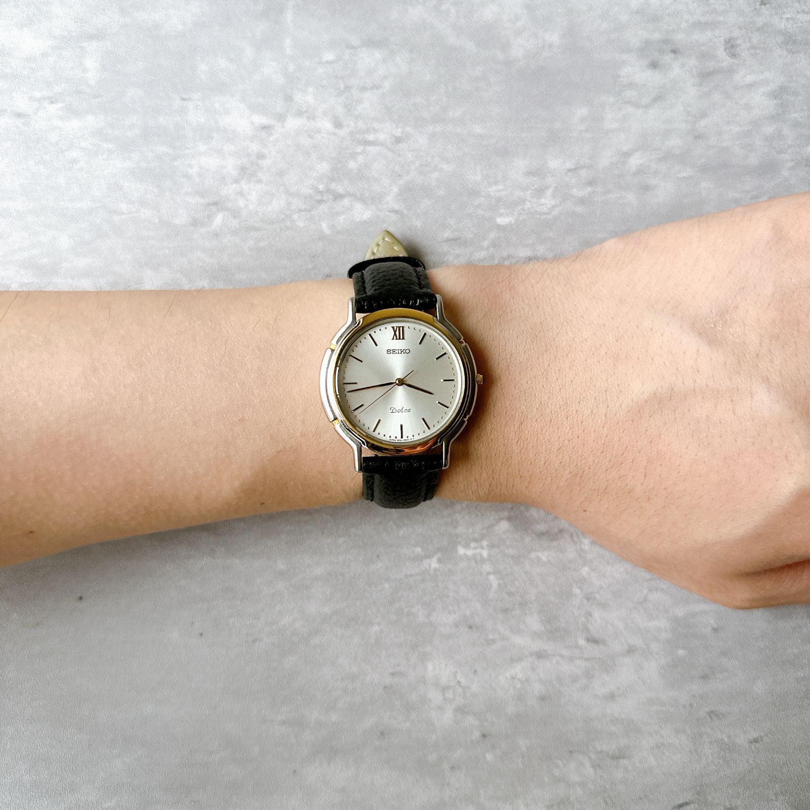 SEIKO DOLCE セイコードルチェ 5E31-6B30 コンビケース シルバー文字盤