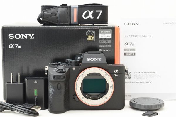 ☆新品同様☆ Sony ソニー α7 III ボディ ILCE-7M3 元箱 付属品 Shot数