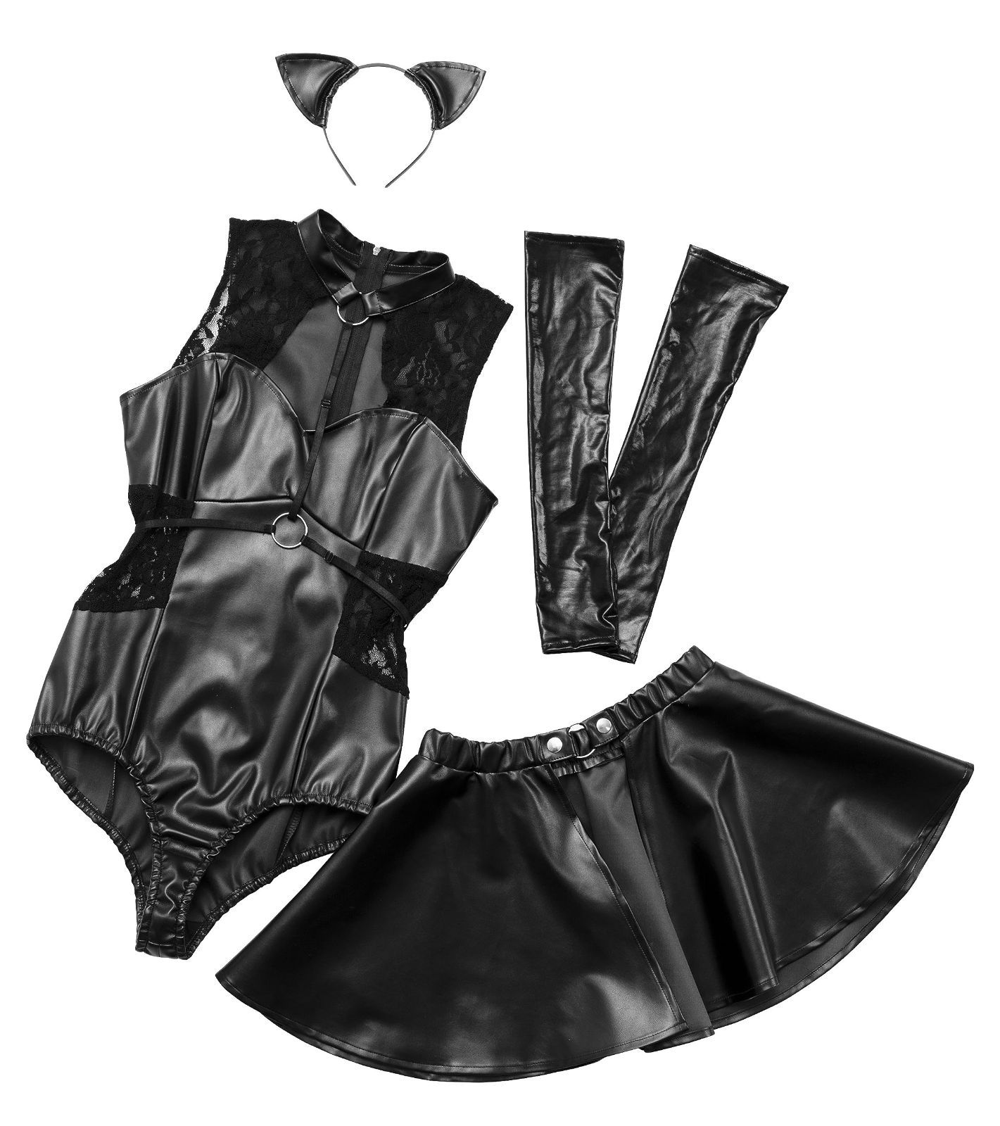 【在庫処分】ビターブラック コスプレ クリアストーン(Clearstone) ハロウィン 2WAYレザーキャット レディース ブラック 【在庫処分】ビターブラック コスプレ クリアストーン(Clearstone) ハロウィン 2WAYレザーキャット レディース ブラック