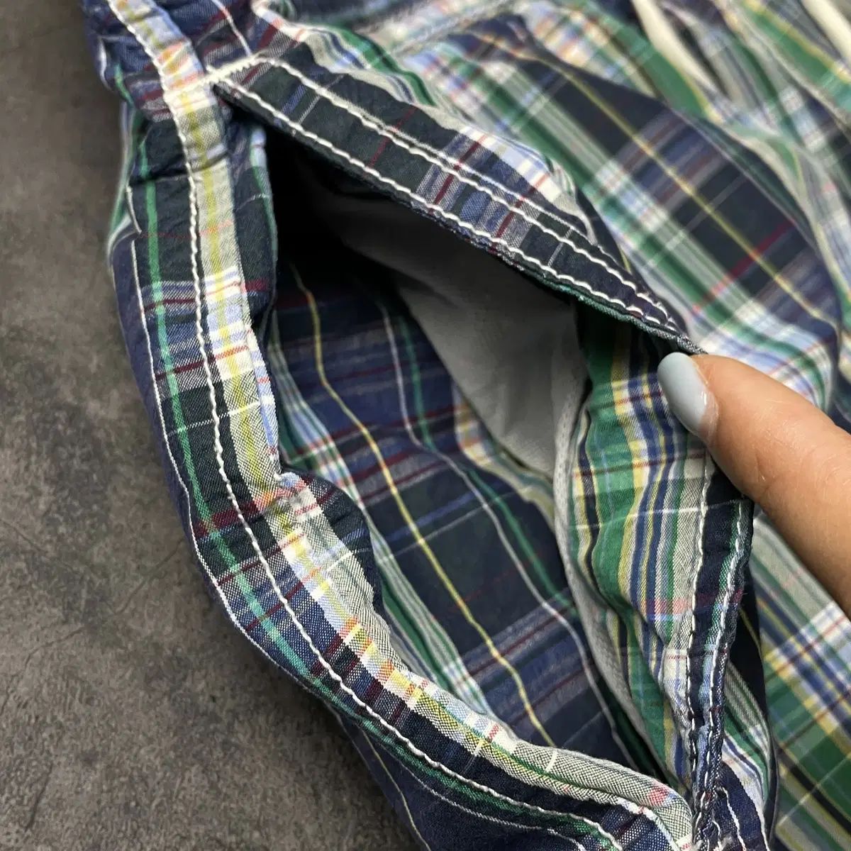 RALPH LAUREN 00s ラルフローレン CHECK Swim ハーフパンツ A01223