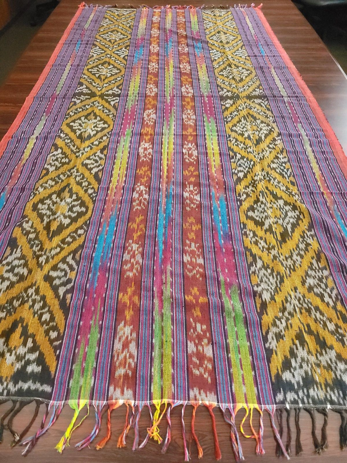 インドネシア製 イカット マルチカバー 約110×230cm コットン エスニック アジアン【イカットG】 7,227円