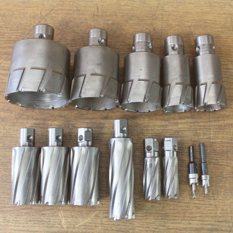 ミヤナガ、日東工器 磁気ボール盤カッター メタルボーラー ジェットブローチ φ18～75mm、浮貝精機 ホールソー 10mm,12mm まとめて
