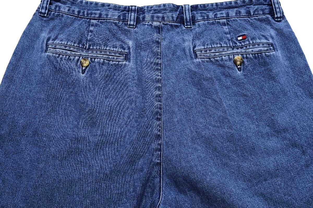 00s TOMMY HILFIGERトミーヒルフィガー ツータック デニム ショートパンツ W35★ショーツ ハーフ クラシック オールド ダンガリー 00s TOMMY HILFIGERトミーヒルフィガー ツータック デニム ショートパンツ W35★ショーツ ハーフ クラシック オールド ダンガリー