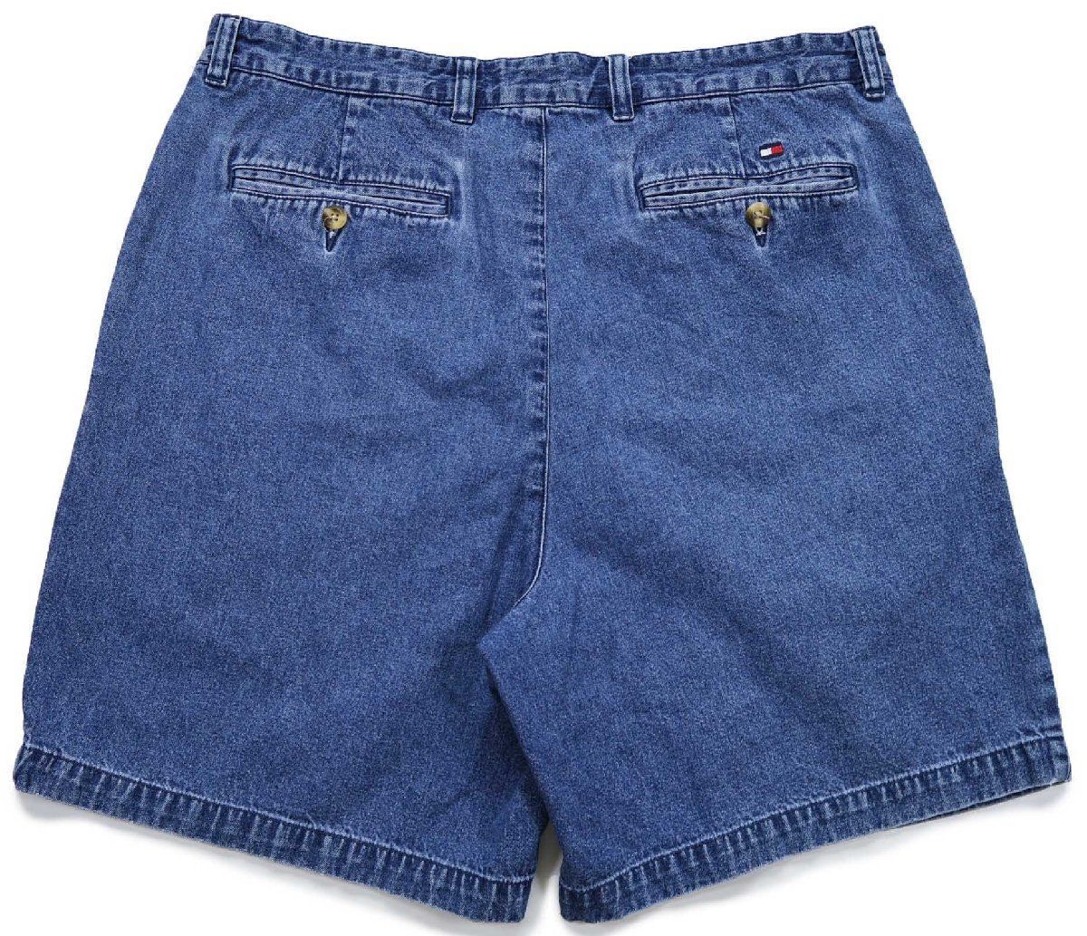 00s TOMMY HILFIGERトミーヒルフィガー ツータック デニム ショートパンツ W35★ショーツ ハーフ クラシック オールド ダンガリー 00s TOMMY HILFIGERトミーヒルフィガー ツータック デニム ショートパンツ W35★ショーツ ハーフ クラシック オールド ダンガリー