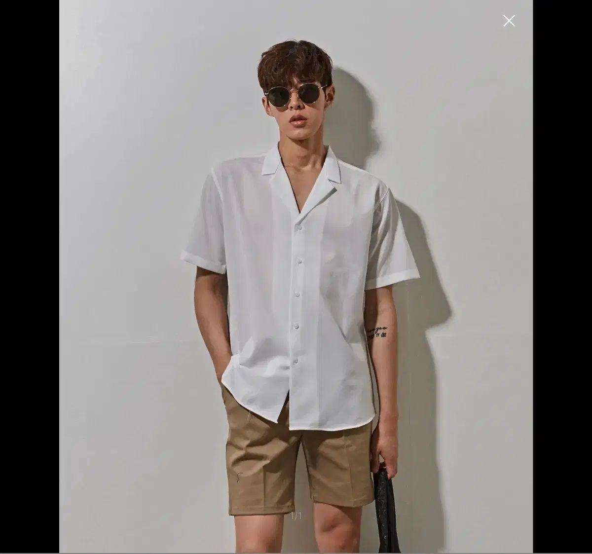 エイボン Cordoba open collar shirt(white) 新品
