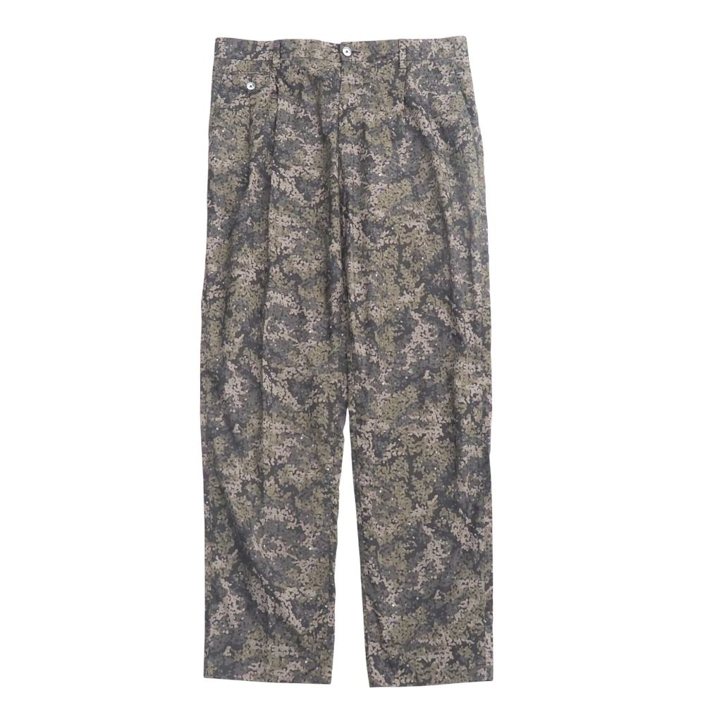 ■美品■DOLCE&GABBANA ドルチェアンドガッバーナ パンツ サイズ46 モザイク カモ コットン テーパード ツータック ブランド古着【中古】20250613/RA5116 □美品□DOLCE&GABBANA ドルチェアンドガッバーナ パンツ サイズ46