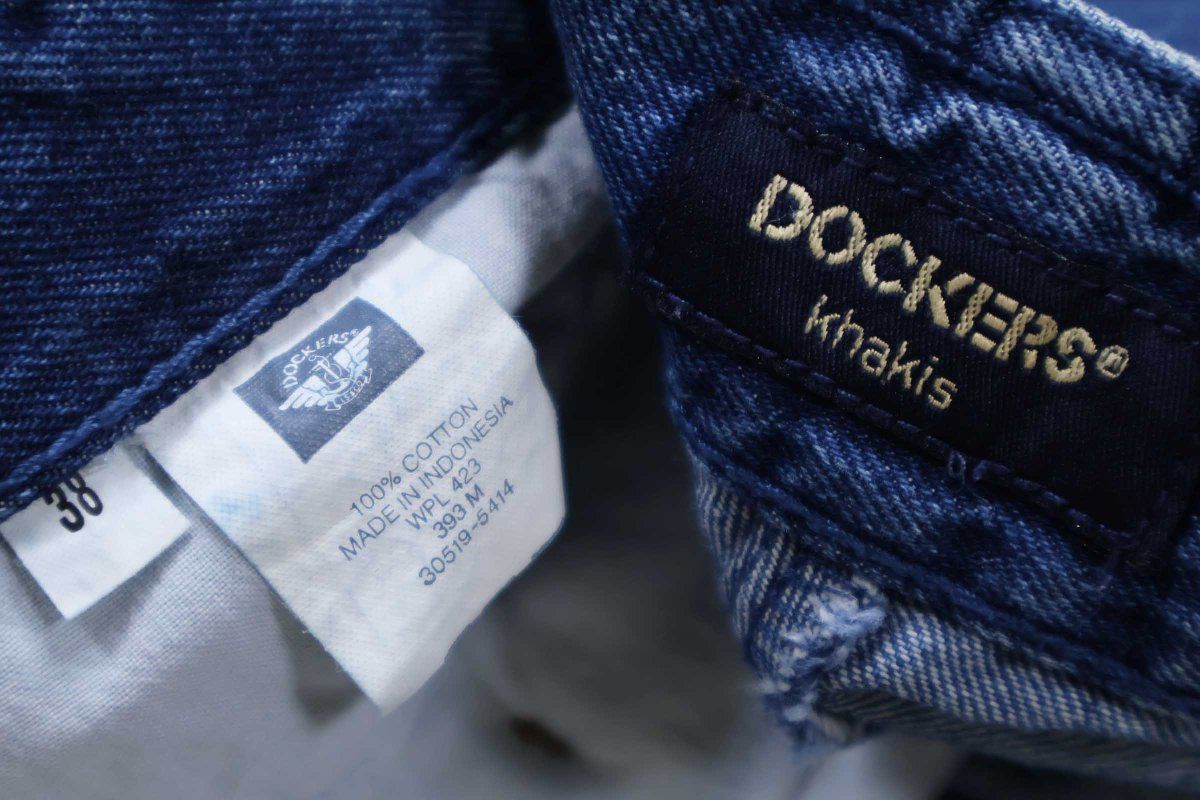 00s DOCKERSドッカーズ ツータック デニム ショートパンツ W38★Levi'sリーバイス ショーツ クラシック オールド ビッグサイズ